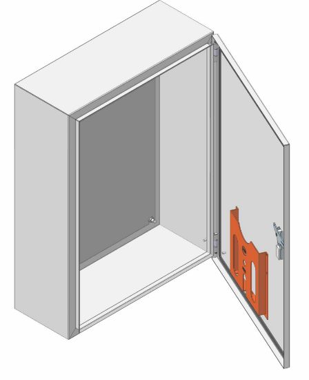Picture of MEC Blind enclosure 500x400x250, steel 1.0mm, mounting plate E1.5mm